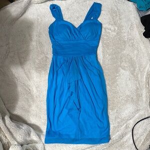 Elegant Blue Sleeveless Dress